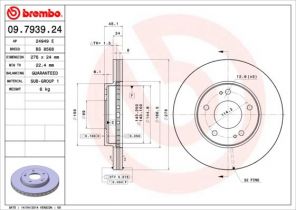Brembo 09.7939.24 - Brzdový kotúč -