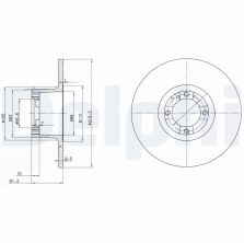Delphi BG2081 - Brzdový kotúč