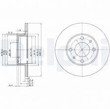 Delphi BG2147 - Brzdový kotúč