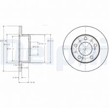 Delphi BG2253 - Brzdový kotúč