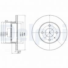 Delphi BG2312 - Brzdový kotúč