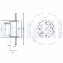 Delphi BG2316 - Brzdový kotúč