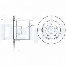 Delphi BG2332 - Brzdový kotúč