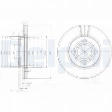 Delphi BG2333 - Brzdový kotúč