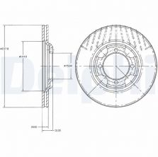 Delphi BG2414 - Brzdový kotúč