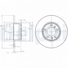 Delphi BG2430 - Brzdový kotúč