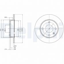 Delphi BG2439 - Brzdový kotúč