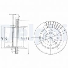 Delphi BG2440 - Brzdový kotúč