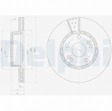 Delphi BG2449 - Brzdový kotúč