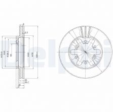 Delphi BG2457 - Brzdový kotúč