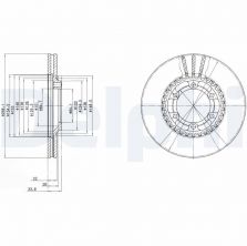 Delphi BG2513 - Brzdový kotúč