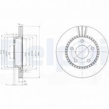 Delphi BG2519 - Brzdový kotúč