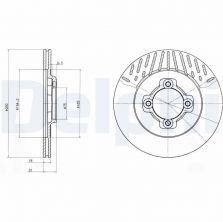 Delphi BG2554 - Brzdový kotúč