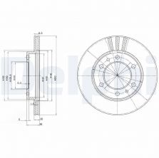 Delphi BG2591 - Brzdový kotúč