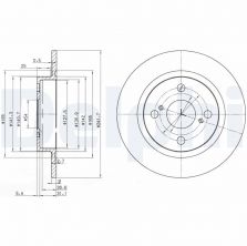 Delphi BG2598 - Brzdový kotúč