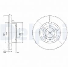 Delphi BG2613 - Brzdový kotúč