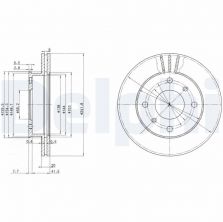Delphi BG2632 - Brzdový kotúč