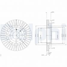 Delphi BG2636 - Brzdový kotúč