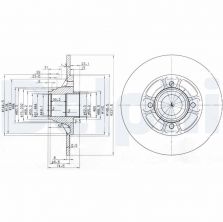 Delphi BG2638 - Brzdový kotúč