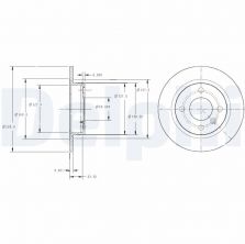 Delphi BG2732 - Brzdový kotúč