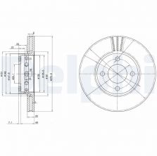 Delphi BG2748 - Brzdový kotúč