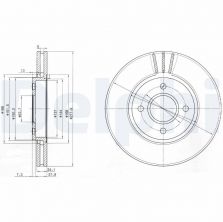 Delphi BG2757 - Brzdový kotúč
