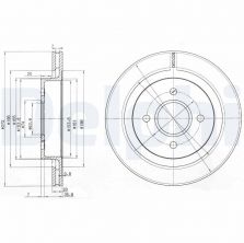 Delphi BG2758 - Brzdový kotúč