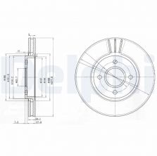Delphi BG2813 - Brzdový kotúč