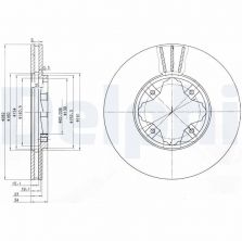 Delphi BG2816 - Brzdový kotúč