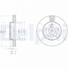 Delphi BG2906 - Brzdový kotúč