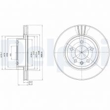 Delphi BG2908 - Brzdový kotúč