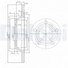 Delphi BG2987 - Brzdový kotúč