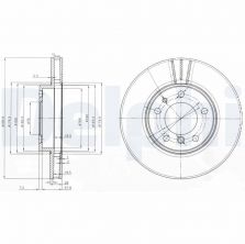Delphi BG3037 - Brzdový kotúč