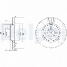 Delphi BG3056 - Brzdový kotúč