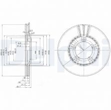 Delphi BG3071 - Brzdový kotúč