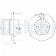 Delphi BG3124 - Brzdový kotúč