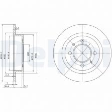 Delphi BG3126 - Brzdový kotúč