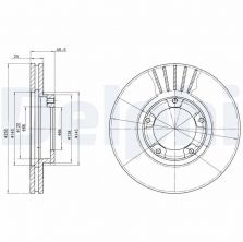 Delphi BG3174 - Brzdový kotúč