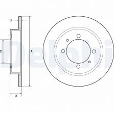 Delphi BG3203 - Brzdový kotúč