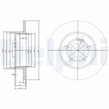 Delphi BG3208 - Brzdový kotúč