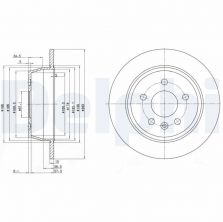 Delphi BG3241 - Brzdový kotúč