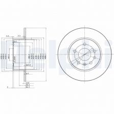 Delphi BG3274 - Brzdový kotúč