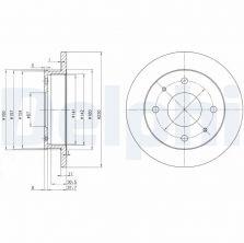 Delphi BG3337 - Brzdový kotúč