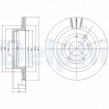 Delphi BG3354 - Brzdový kotúč