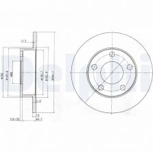 Delphi BG3381 - Brzdový kotúč
