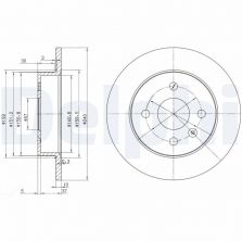 Delphi BG3403 - Brzdový kotúč