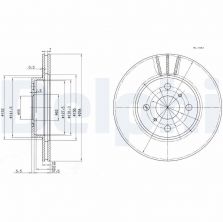 Delphi BG3414 - Brzdový kotúč
