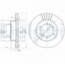 Delphi BG3423 - Brzdový kotúč
