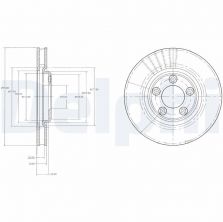 Delphi BG3511 - Brzdový kotúč