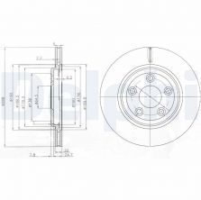 Delphi BG3512 - Brzdový kotúč